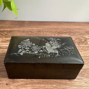 Vintage Chinese Lacquer Box, Men's Jewelry Storage